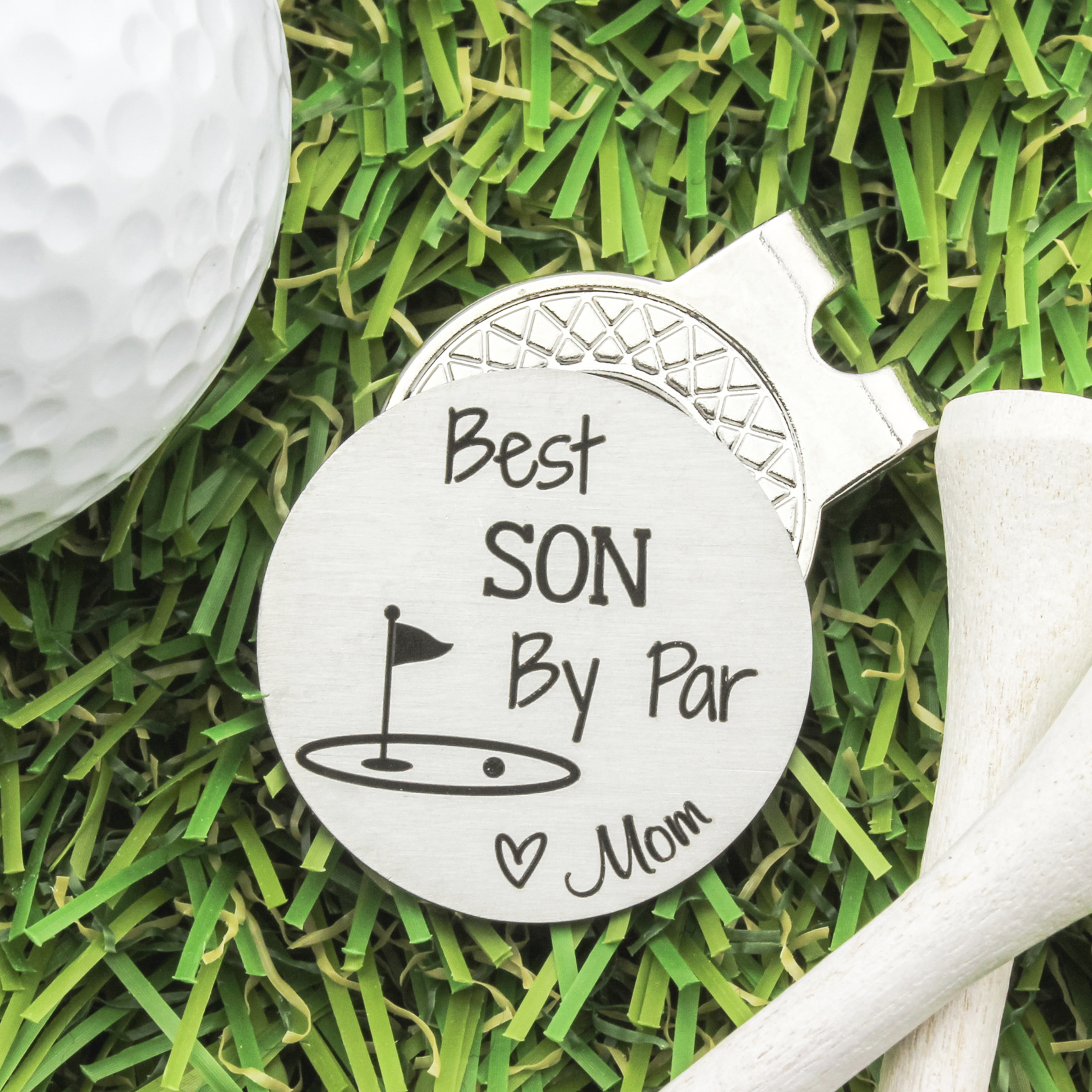 Golf Ball Marker Gift for Son from Mom - Heartfelt Tokens