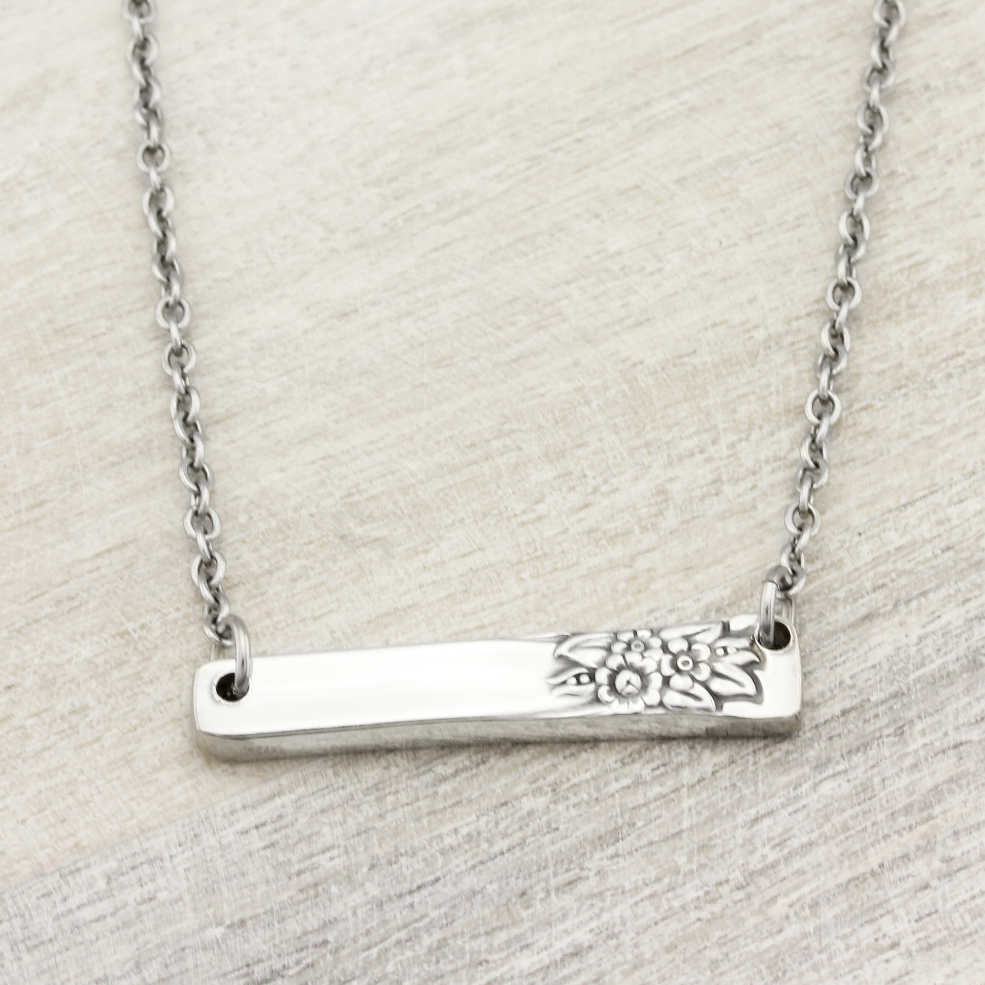 Pendant Necklace made from Vintage Stainless Steel Flatware