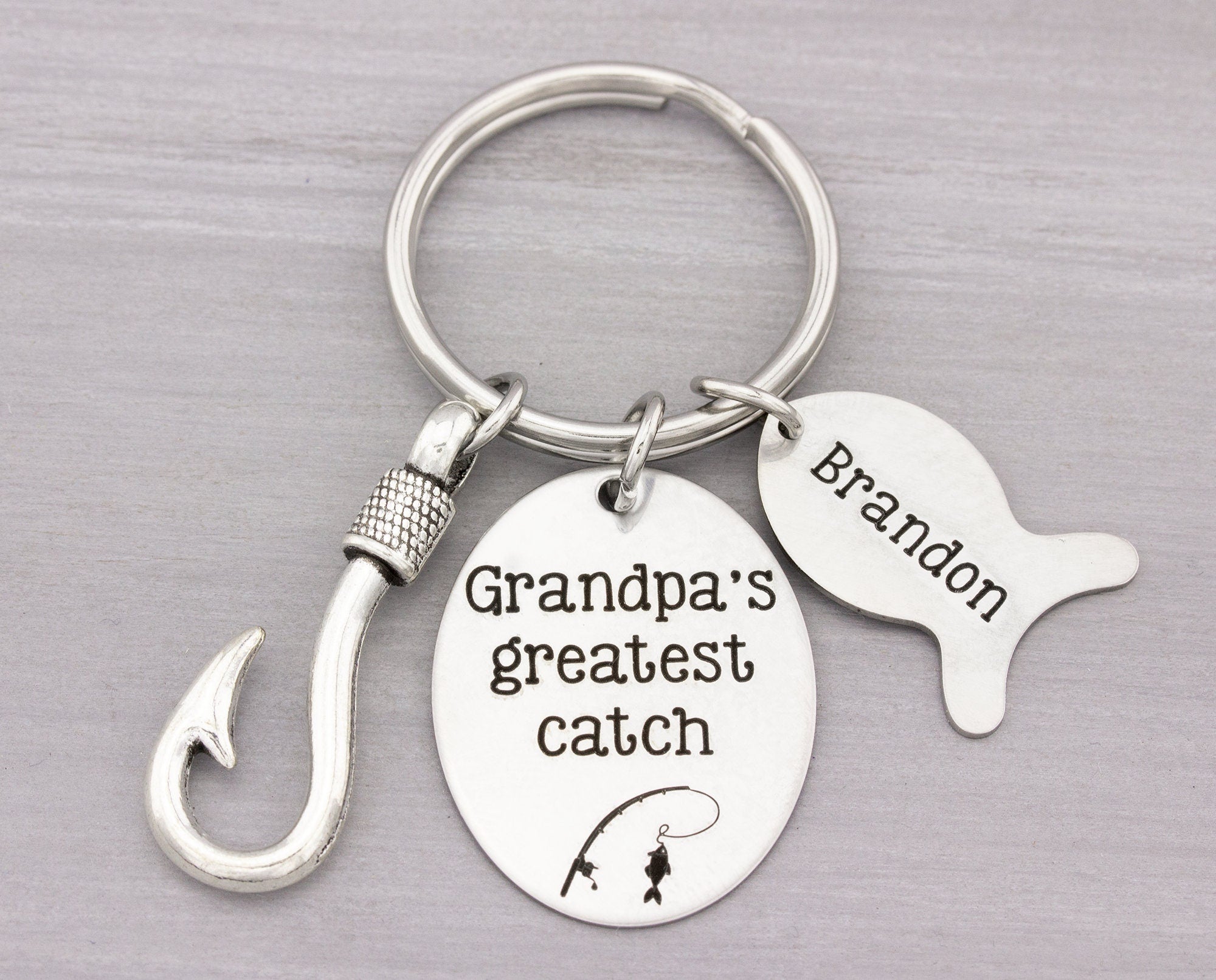 Fish Hook Fisherman Fishing Charm Bracelet Necklace Keychain, Fisherman  Love Gift -  Canada