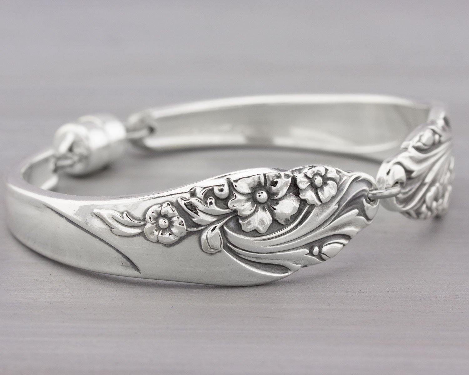 Evening Star 1950 Antique Silverware Spoon Bracelet