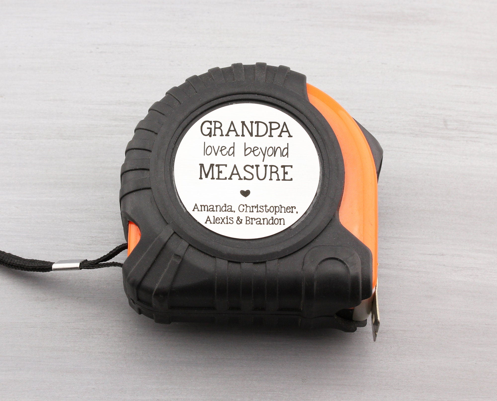 Personalized Tape Measure for Grandpa, Christmas Gift for Grandfather,  Custom Birthday Gift for Papa from Grandkids