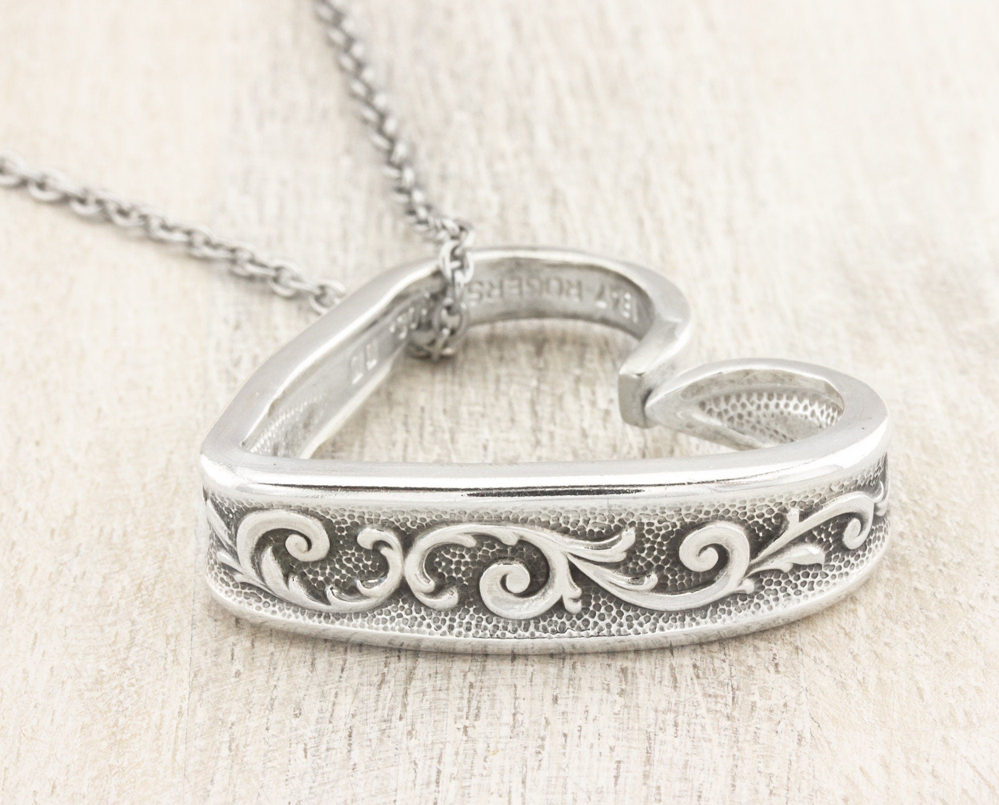 Pendant Necklace made from Vintage Stainless Steel Flatware