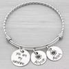 Personalized Bangle Bracelet You Are My Sunshine